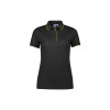 Womens Focus Short Sleeve Polos Black Gold